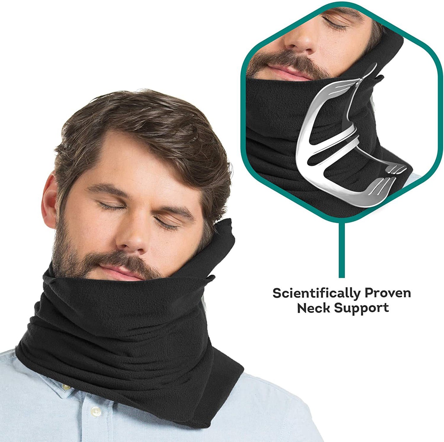 Travel Neck Pillow - Soft Neck Cushion for Flights, Sleeping, and Plane Journeys