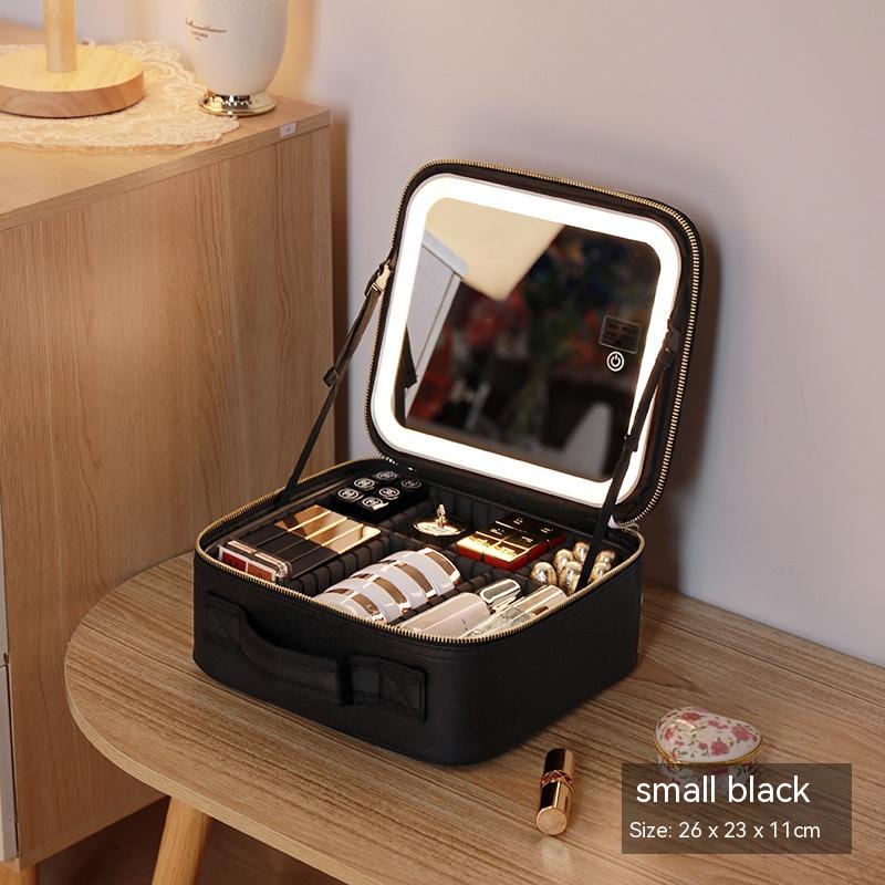 Cosmetic Travel Bag with LED Mirror