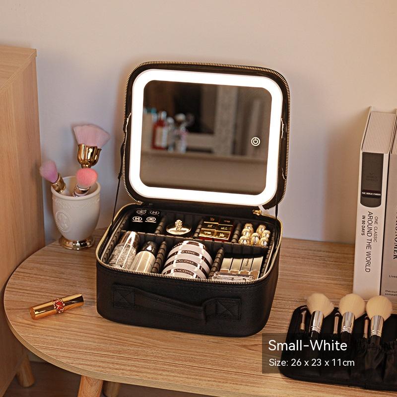 Cosmetic Travel Bag with LED Mirror