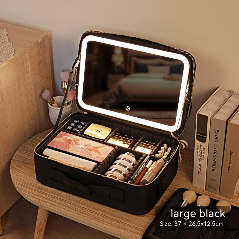 Cosmetic Travel Bag with LED Mirror